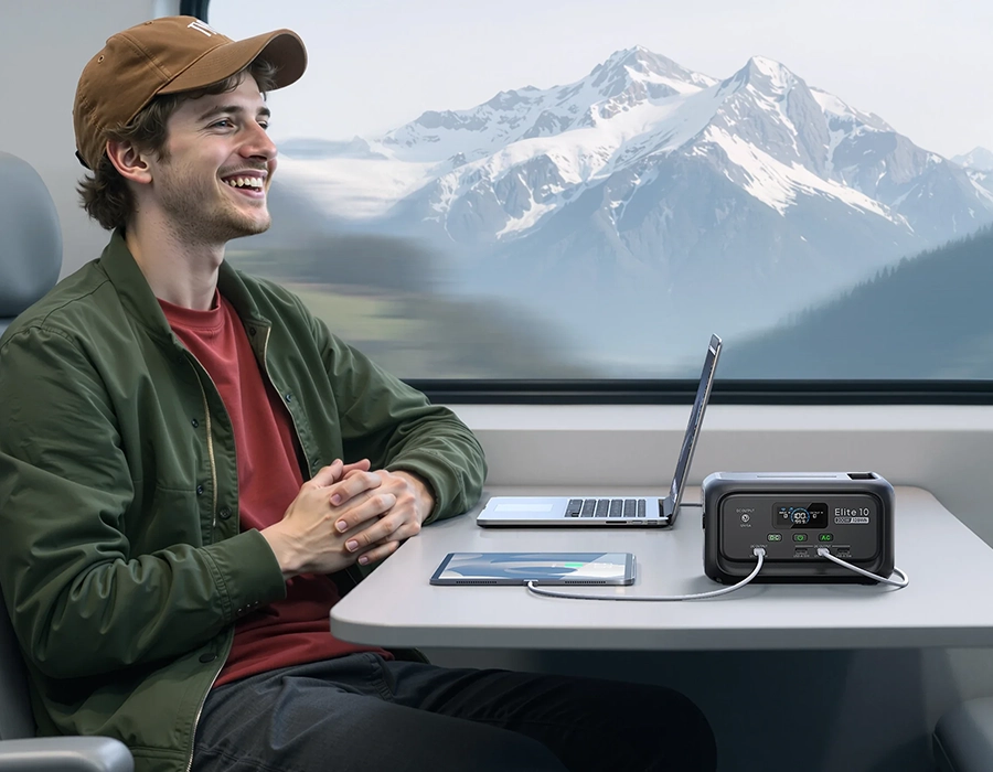 Портативна зарядна станція BLUETTI Elite 10 with UPS | 200W 128Wh (P-EL10-EU-GY-BL-010)