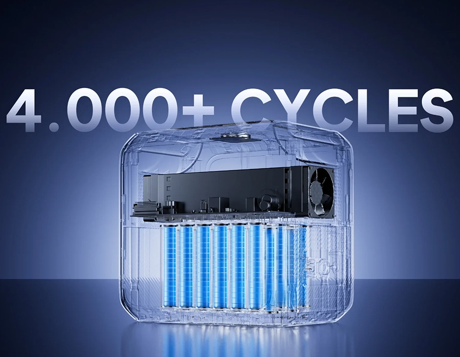 BLUETTI Pioneer Na з демонстрацією батареї