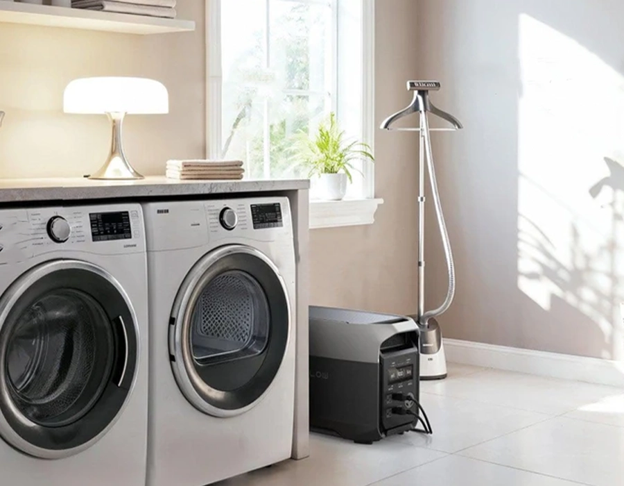 EcoFlow DELTA 3 Ultra подключена к различным бытовым приборам