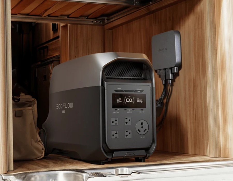 EcoFlow DELTA 3 Ultra заряжается от генератора переменного тока