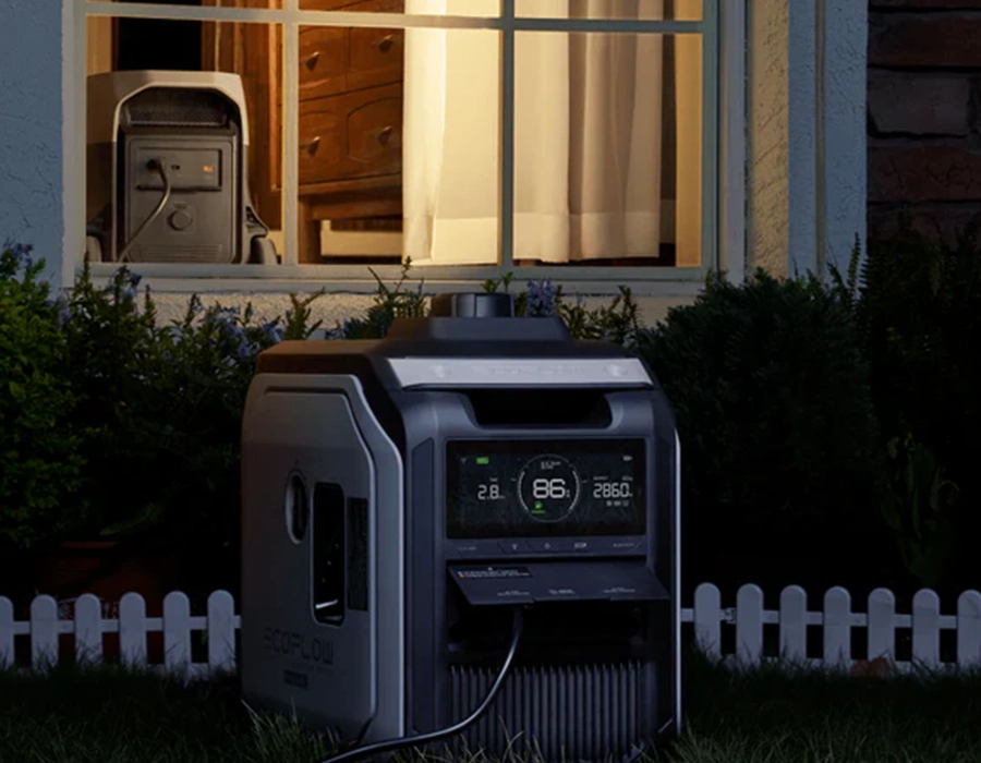 EcoFlow DELTA 3 Ultra заряжается от генератора