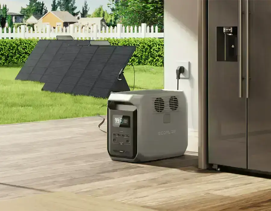 Комбинированная зарядка EcoFlow DELTA 3 через переменный ток и солнечную энергию