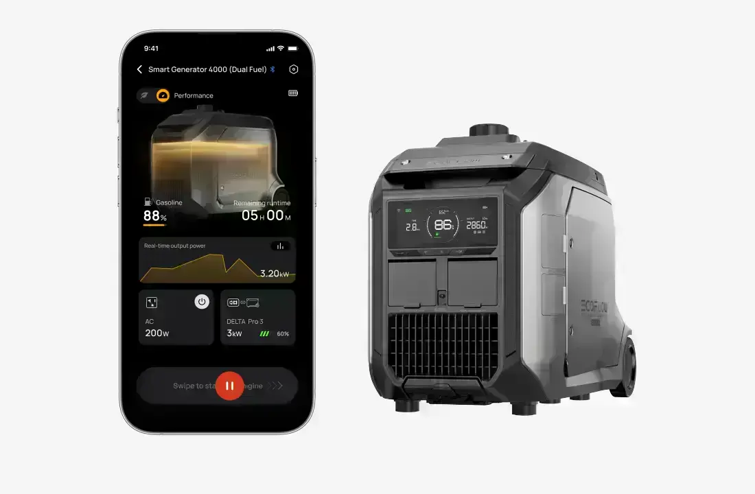 Методи вимкнення генератора EcoFlow Smart Generator 4000