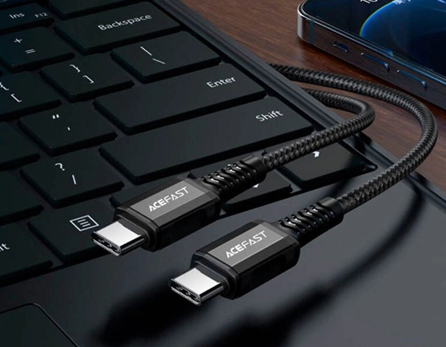 Кабель ACEFAST C1-09 240W USB-C to USB-C cable - Black (6974316282631)