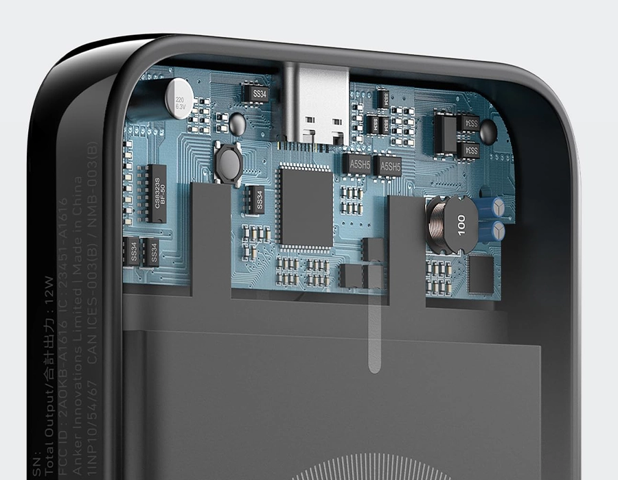 Магнитный павербанк Anker 321 MagGo Battery [PowerCore 5K] 5000mAh - Black Stone (A1616011)