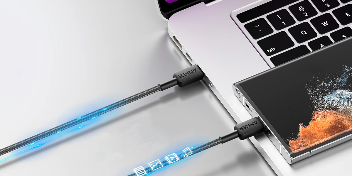 Кабель Anker 322 USB-C to USB-C Cable 0.9m - Black (A81F5G11)