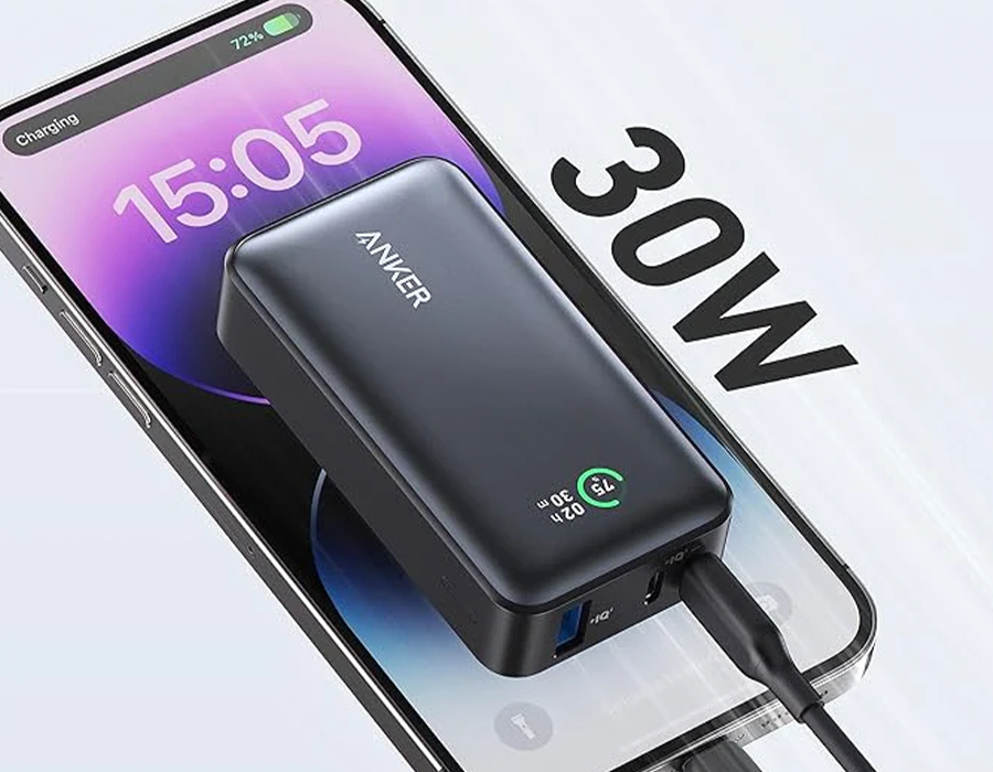 Внешний аккумулятор [павербанк] Anker 533 PowerCore 10000mAh 30W - Black (A1256012)