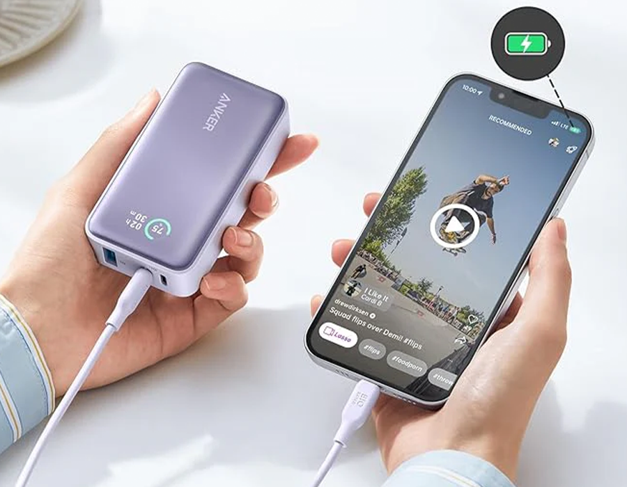 Внешний аккумулятор [павербанк] Anker 533 PowerCore 10000mAh 30W - Black (A1256012)