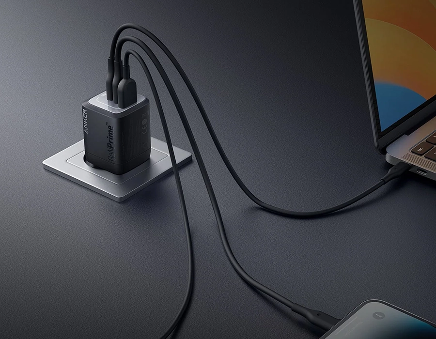 Мережевий зарядний пристрій Anker Prime Wall 3 Ports 67W Charger - Black (A2669313)