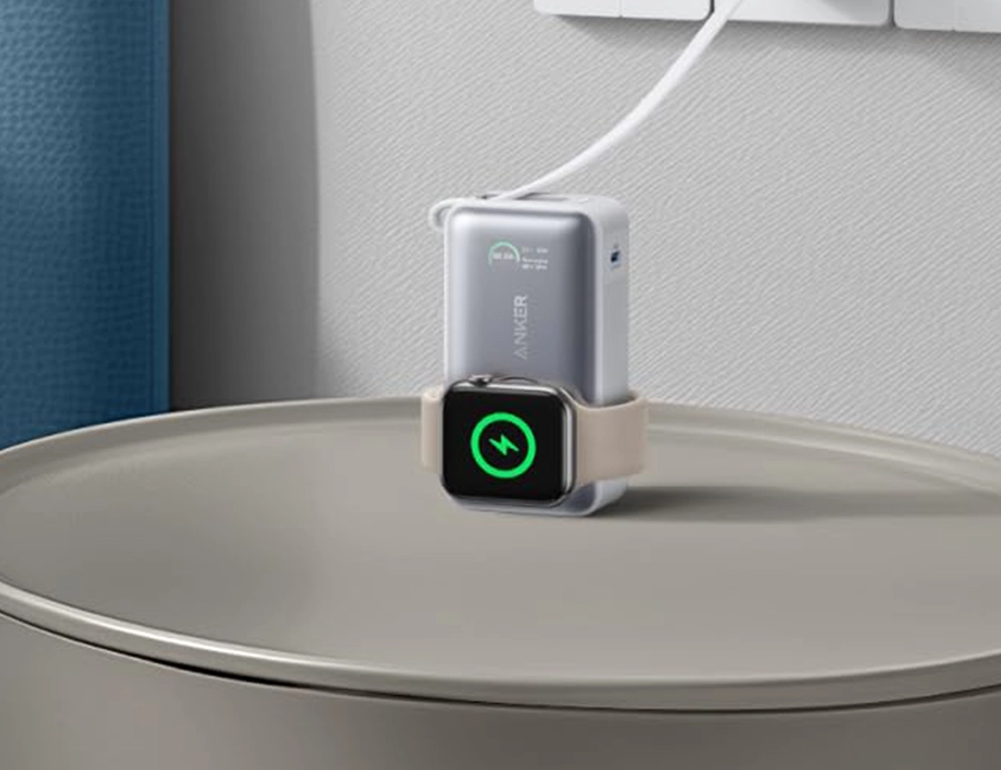 Anker MagGo Power Bank з магнітною підставкою для заряджання Apple Watch та світлодіодним індикатором