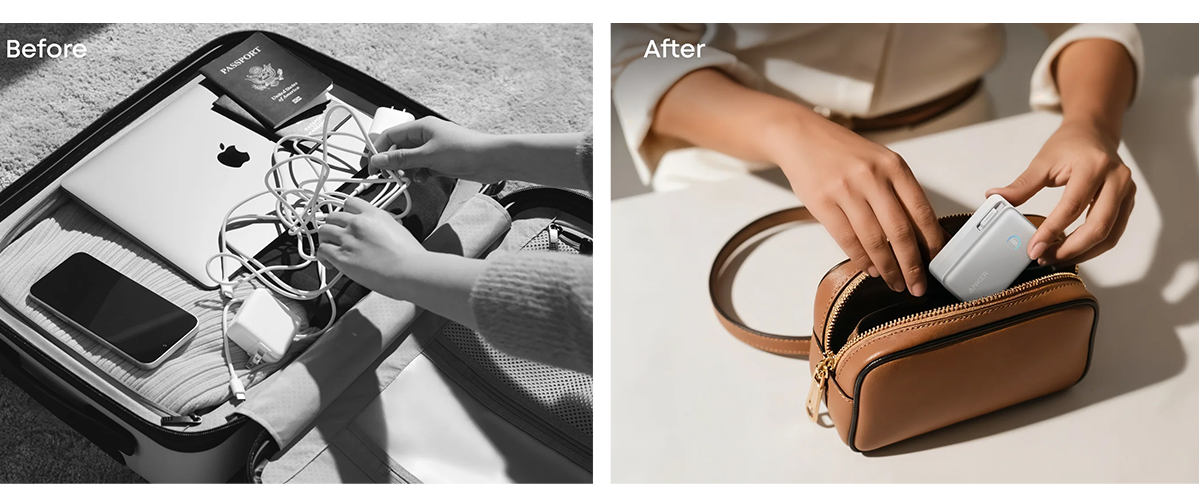 Зовнішній акумулятор [павербанк] з вбудованим кабелем Anker Nano 10000 mAh 45W with Built-in USB-C Cable - White (A1638H21)