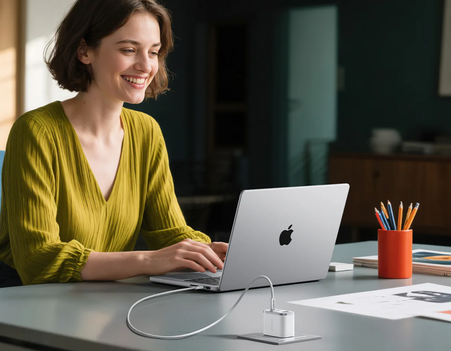 Зарядний пристрій Anker Nano Charger [70W, 3-Port] - Black Stone (A121AL11)