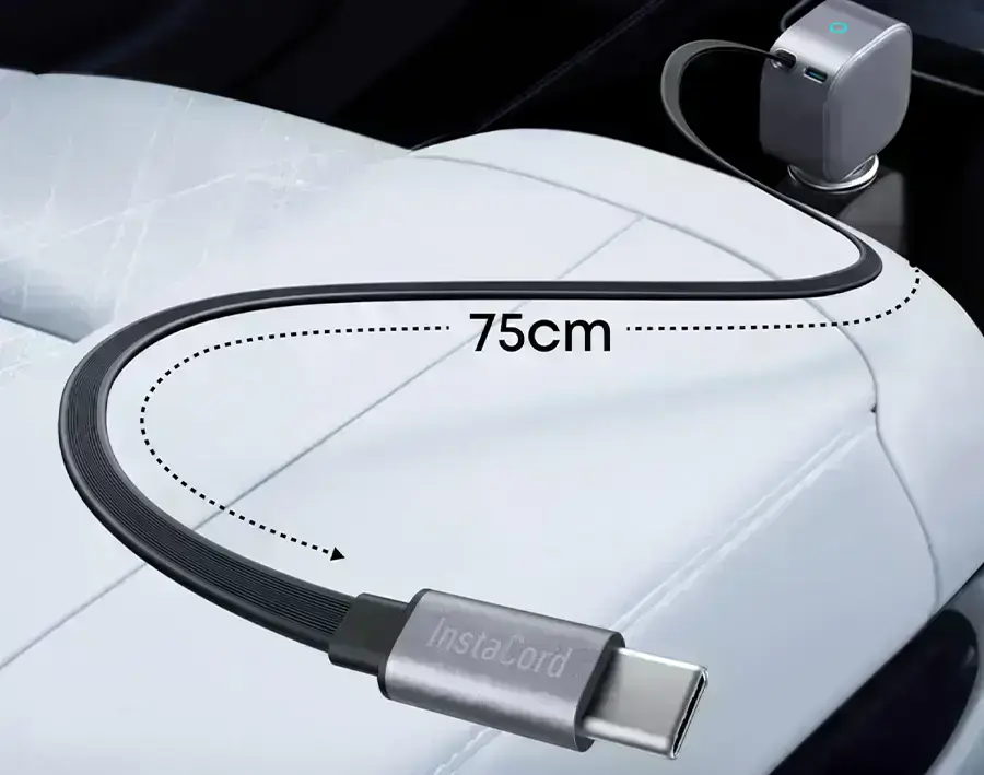 Висувний кабель Anker Nano з вбудованим USB-C, зручне витягування та зберігання
