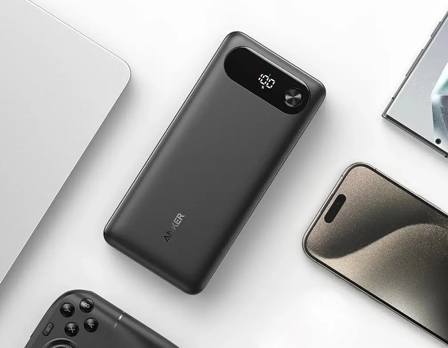 Зовнішній акумулятор [павербанк] з вбудованим кабелем Anker PowerCore 20000mAh 87W with Built-In USB-C - Black (A1383H11)