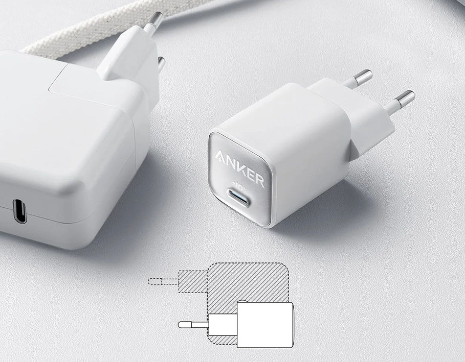 Сетевое зарядное устройство Anker PowerPort 511 Nano III GaN 30W - White (A2147G21)