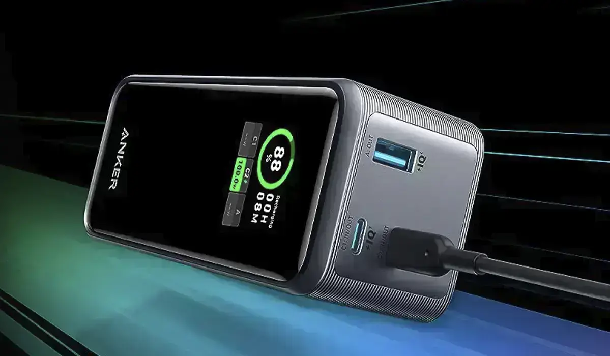 дисплей на портативному зарядному пристрою anker prime 20000mah