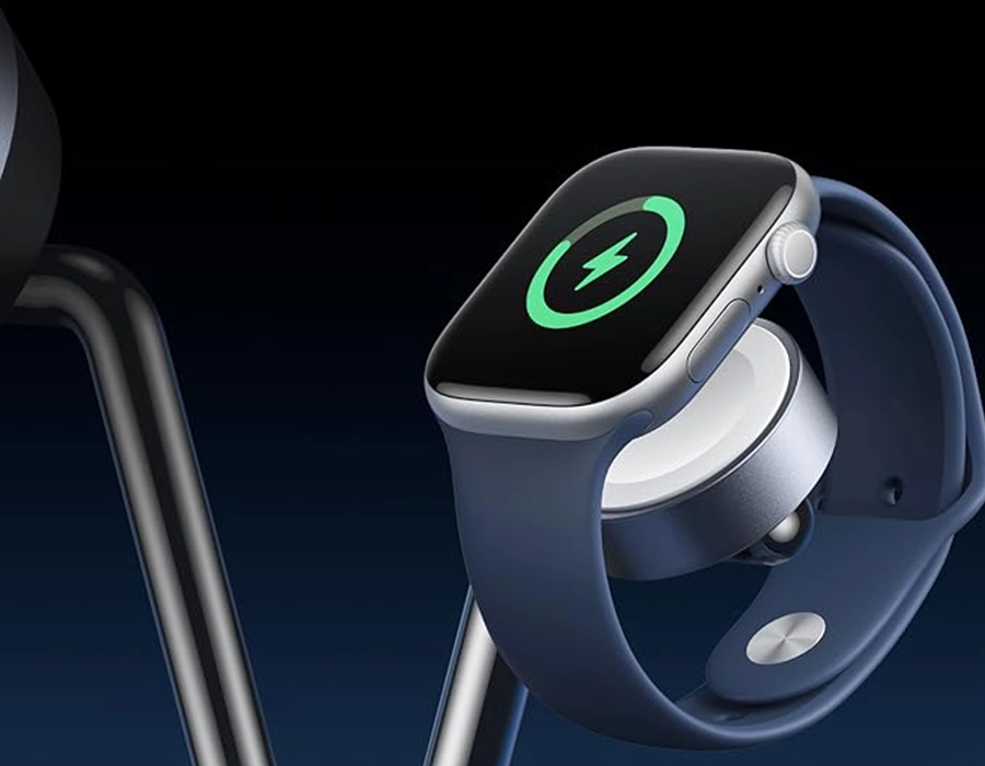 Розумна бездротова зарядна станція з дисплеєм та охолодженям Anker Prime Wireless 3-in-1 Charging Station 25W, Qi2, AirCool, Dock Stand (B25X7)