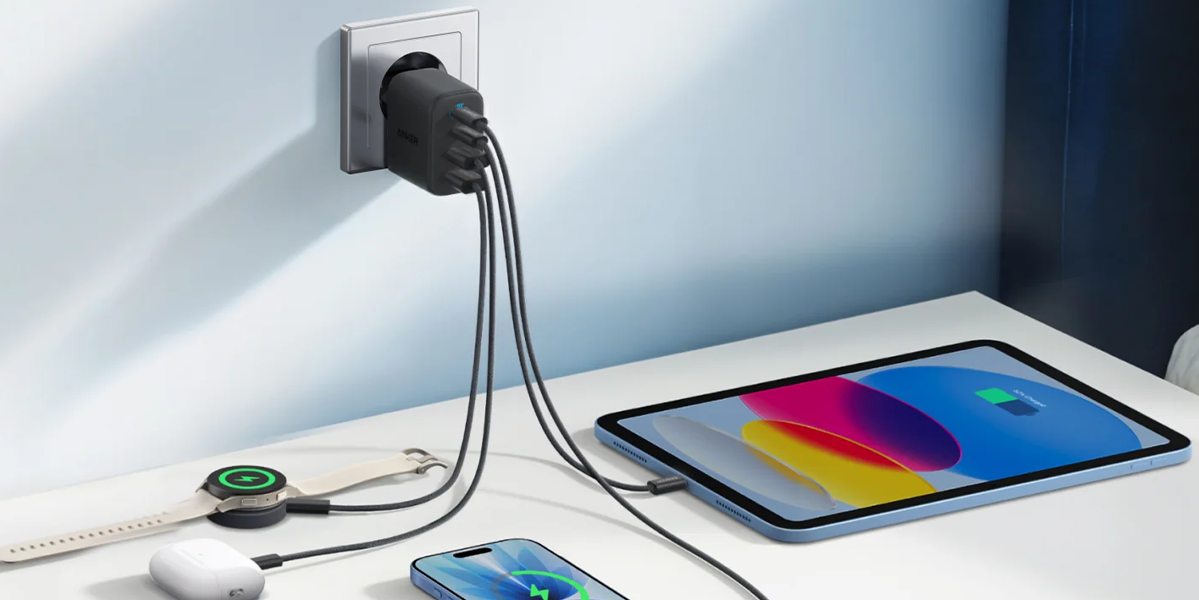 Мережевий зарядний пристрій Anker Zolo Charger 50W 2xUSB-C & 2xUSB-A - Black (A121EG11)