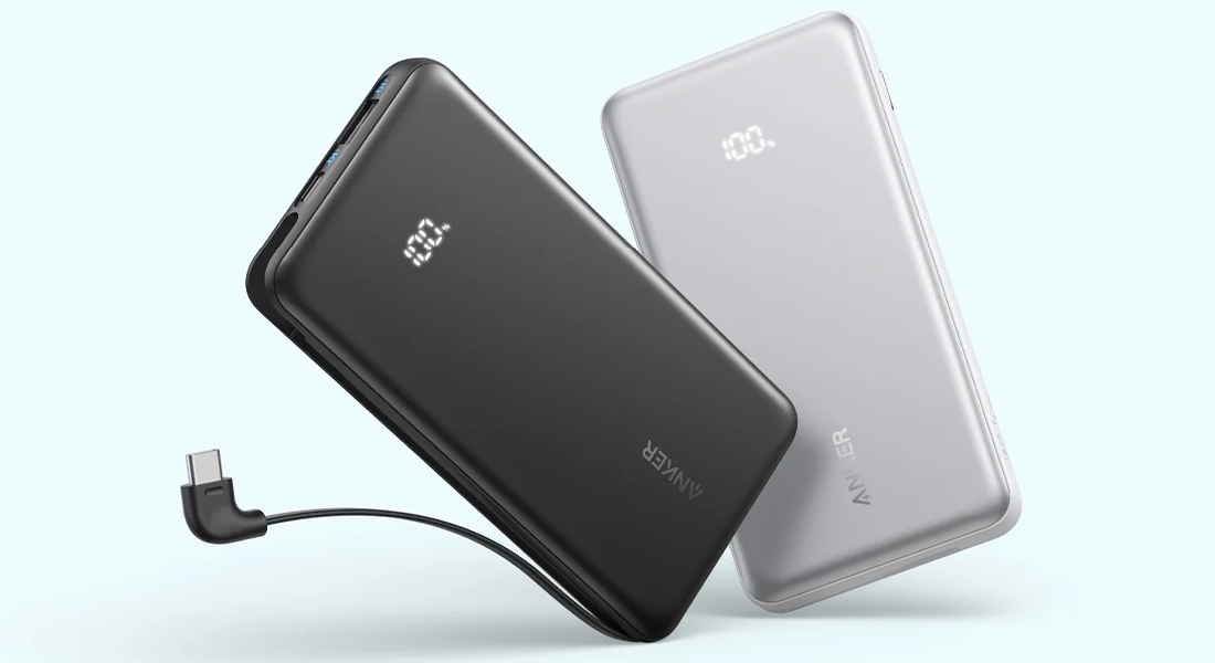 Зовнішній акумулятор [павербанк] з вбудованим кабелем Anker Zolo Powerbank 10000mAh 22.5W with Built-in USB-C Cable - White (A110DH21)