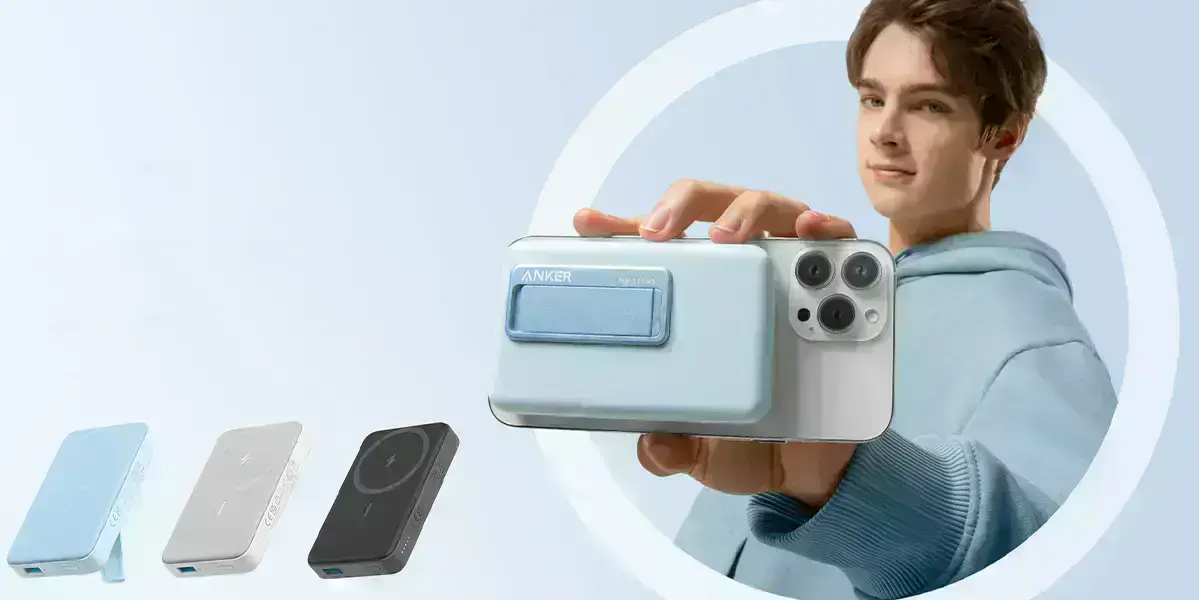 Anker 633 Magnetic Battery — внешний вид павербанка с iPhone