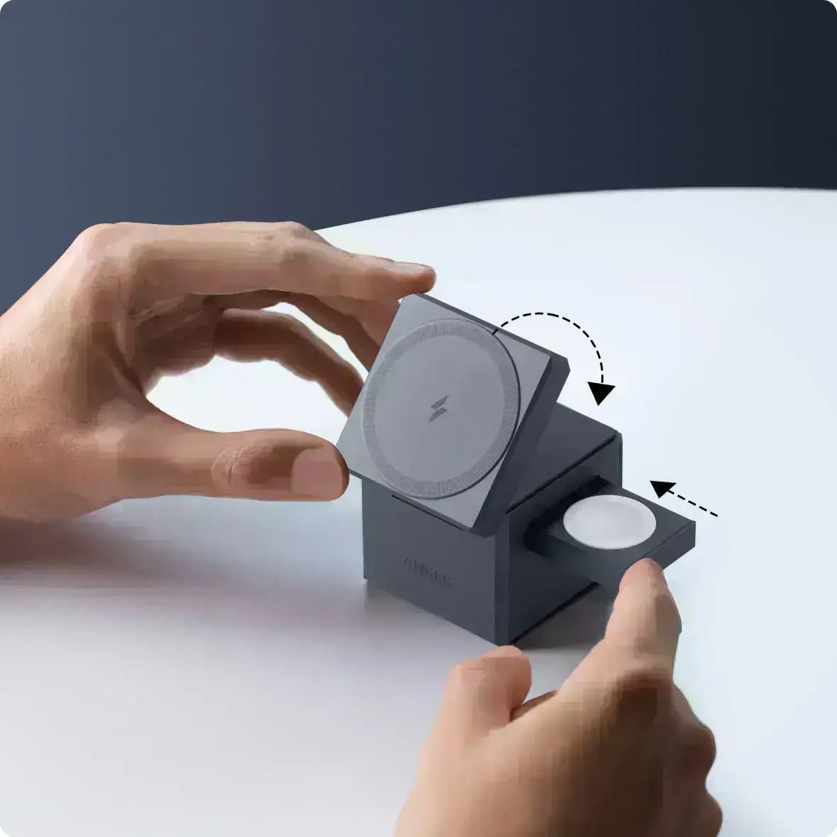 Компактный дизайн док-станции Anker 3-в-1 Cube