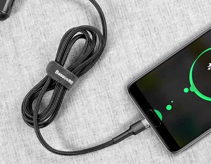 Кабель Baseus Cafule Cable USB For Type-C 3A 0.5m - Gray/Black (CATKLF-AG1)