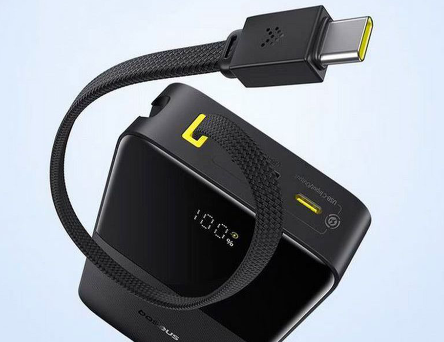 Павербанк со встроенным кабелем Baseus EnerFill FC51 Bipow 2 Pro Power Bank 20000mAh 22.5W - Cosmic Black (E0027701)