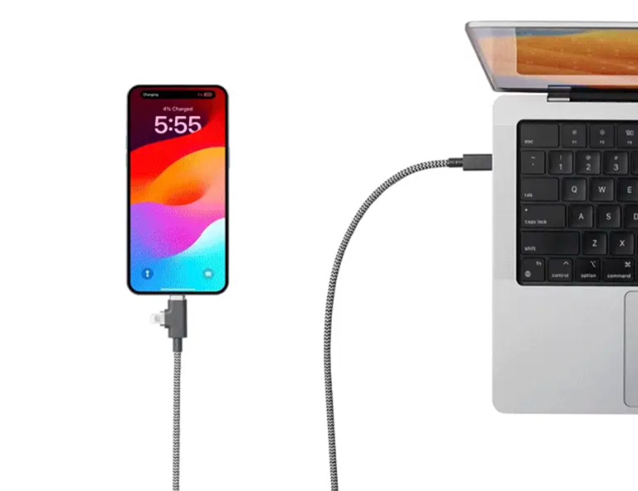 Кабель Native Union Belt Cable Duo Pro 240W USB-C to USB-C & Lightning Cosmos Black 2.4 m (BELT-PROCCL-COS-NP)