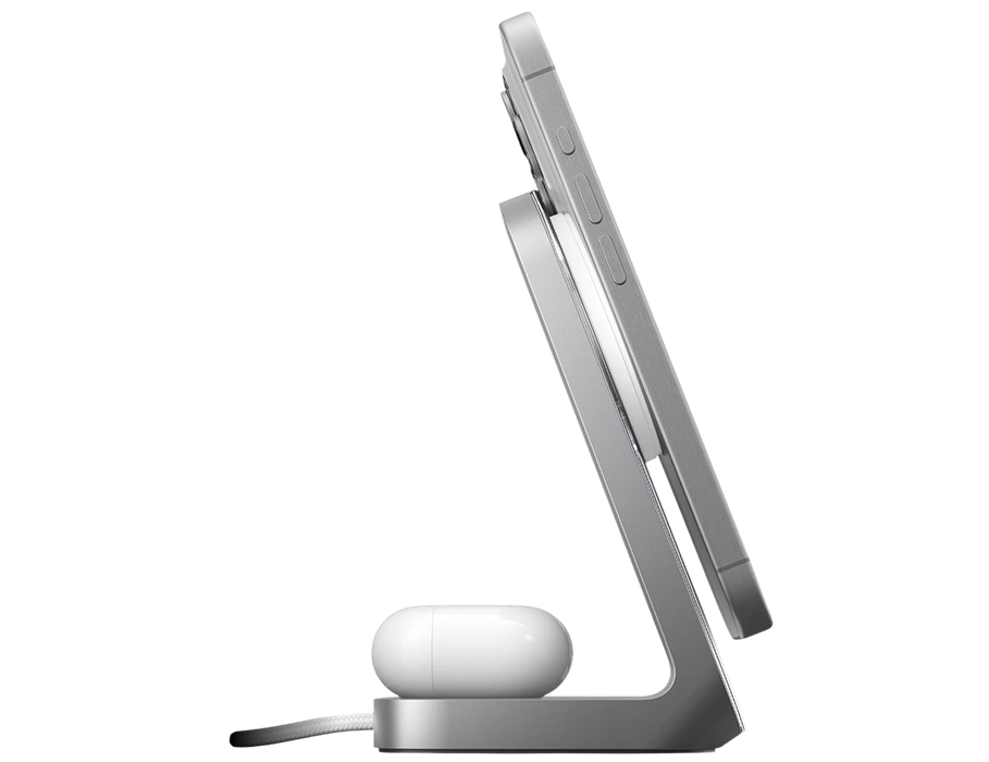 Бездротовий зарядний пристрій Nomad Stand One Qi2 25W 2-in-1 Charger - Carbide (NM014520858)