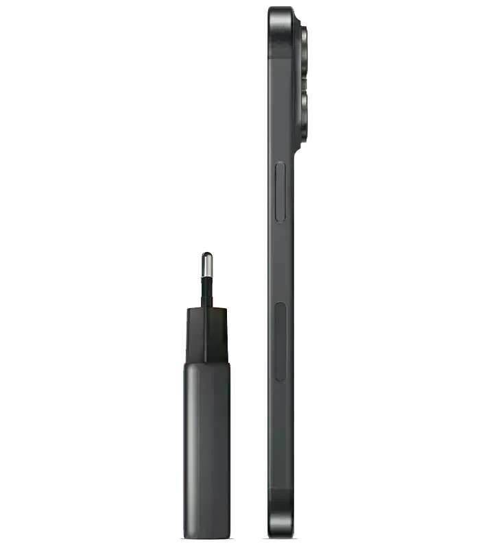 Компактный дизайн адаптера Nomad USB-C GaN 40W Slim для путешествий