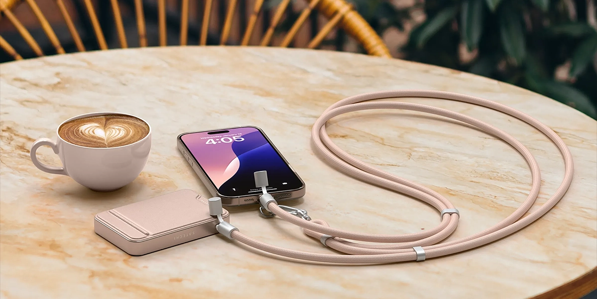 Кабель-ремінець Satechi OntheGo USB-C крупним планом