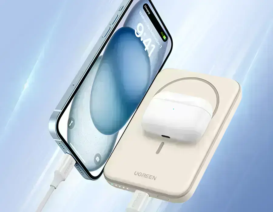 Магнитный пауэрбанк UGREEN PB560 с двойным вариантом зарядки