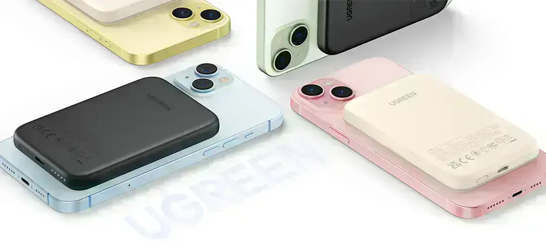 Магнитный пауэрбанк UGREEN PB560 для беспроводной зарядки iPhone
