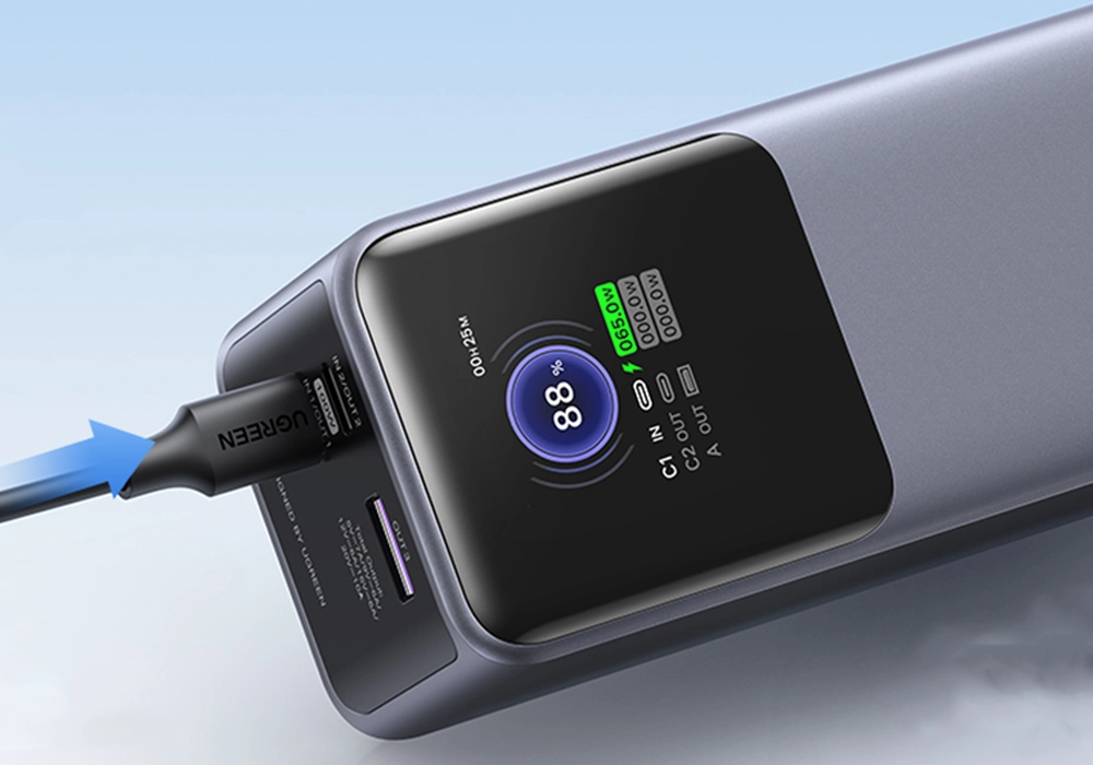 Зовнішній акумулятор [павербанк] UGREEN PB722 Nexode Power Bank 25000mAh 200W with Smart Digital Display (35525)