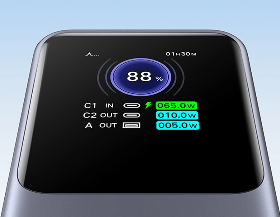 Зовнішній акумулятор [павербанк] UGREEN PB722 Nexode Power Bank 25000mAh 200W with Smart Digital Display (35525)