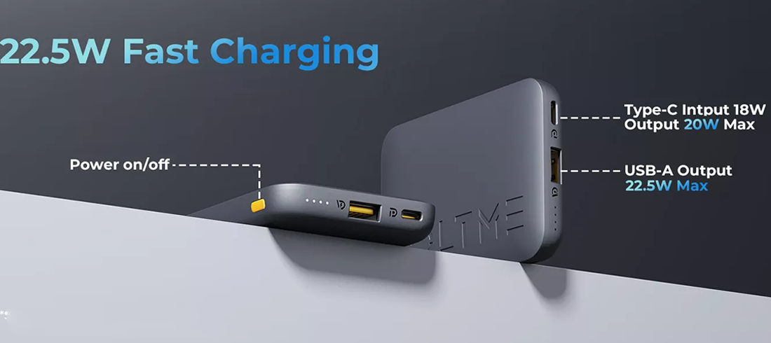 Зовнішній акумулятор [павербанк] VOLTME Hypercore 10K 10000mAh - Deep Blue (B2009)