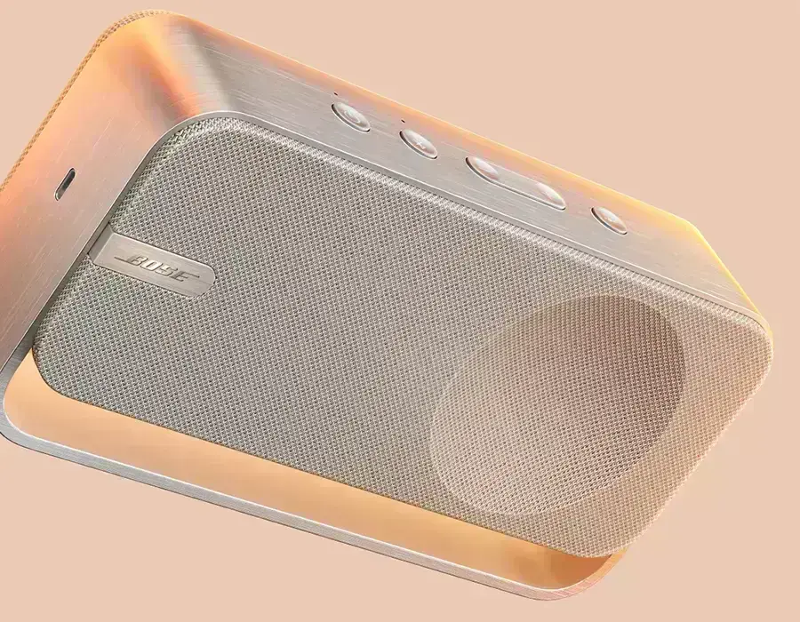 Колонка Bose SoundLink Home крупним планом з акцентом на тканинну решітку