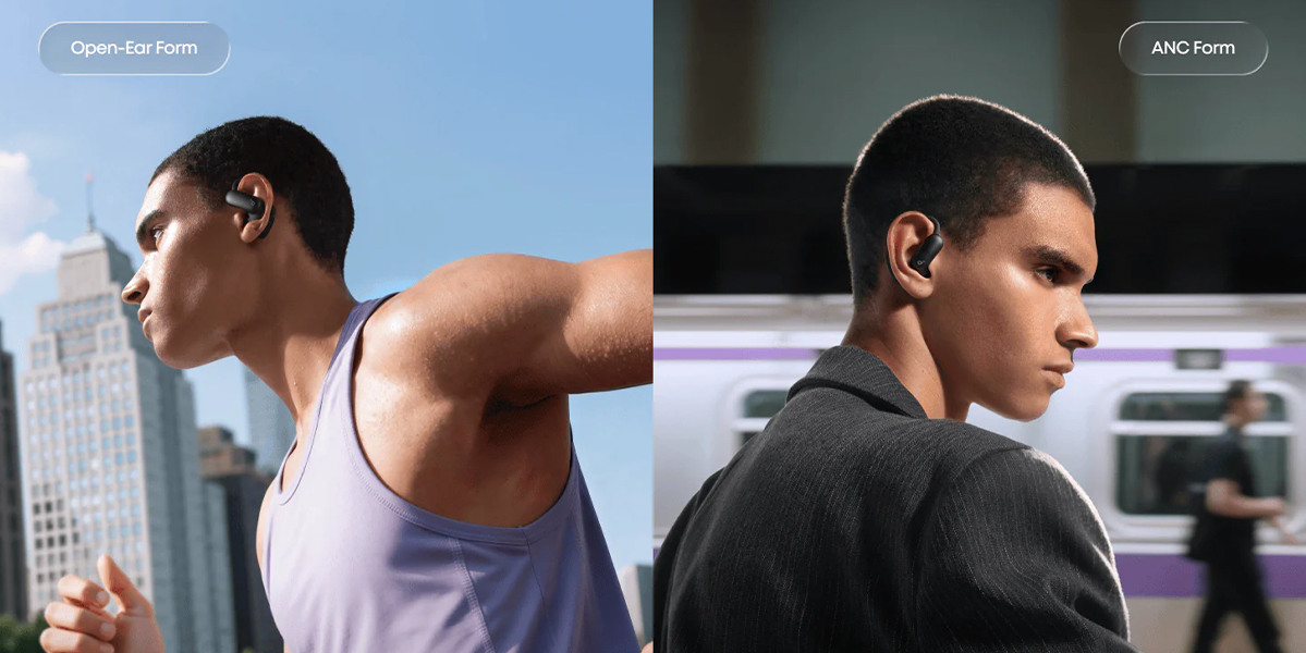 Навушники Anker SoundCore AeroFit 2 Pro Dual-Form Earbuds with Open-Ear - Gloss White (A3875W)