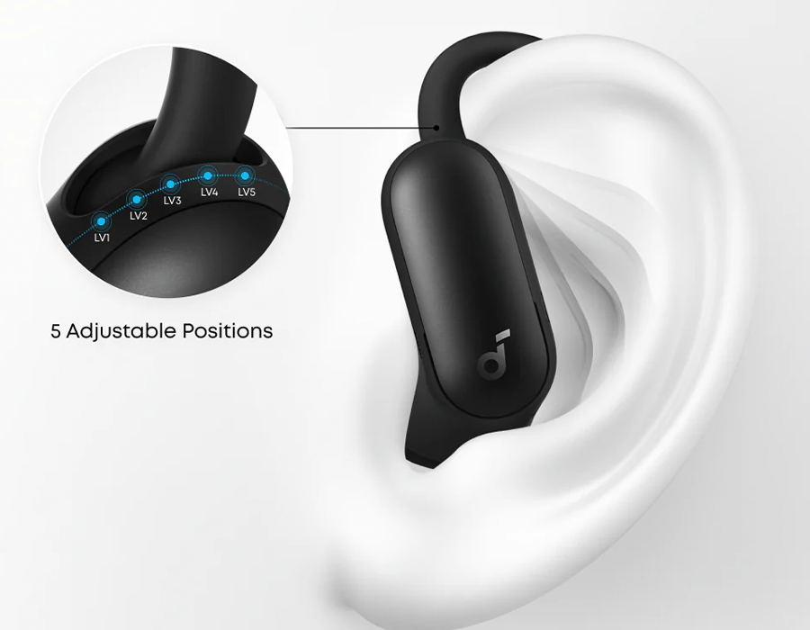 Навушники Anker SoundCore AeroFit 2 Pro Dual-Form Earbuds with Open-Ear - Gloss White (A3875W)