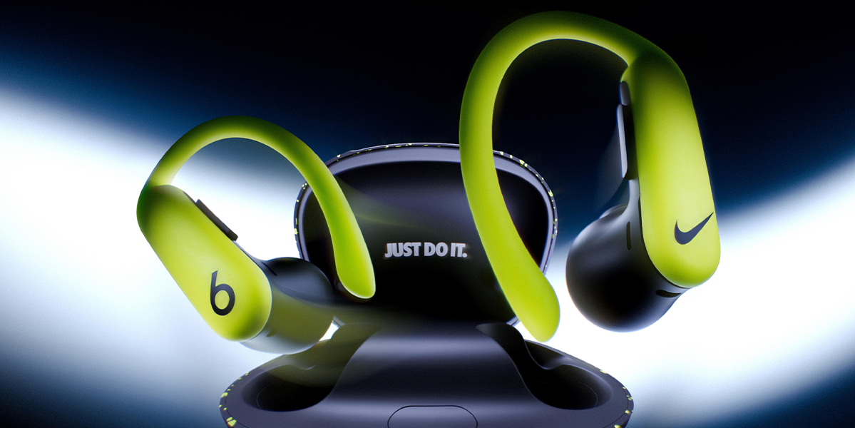 Наушники Beats x Nike Powerbeats Pro 2 — Special Edition — Volt/Black (MJ2D4)