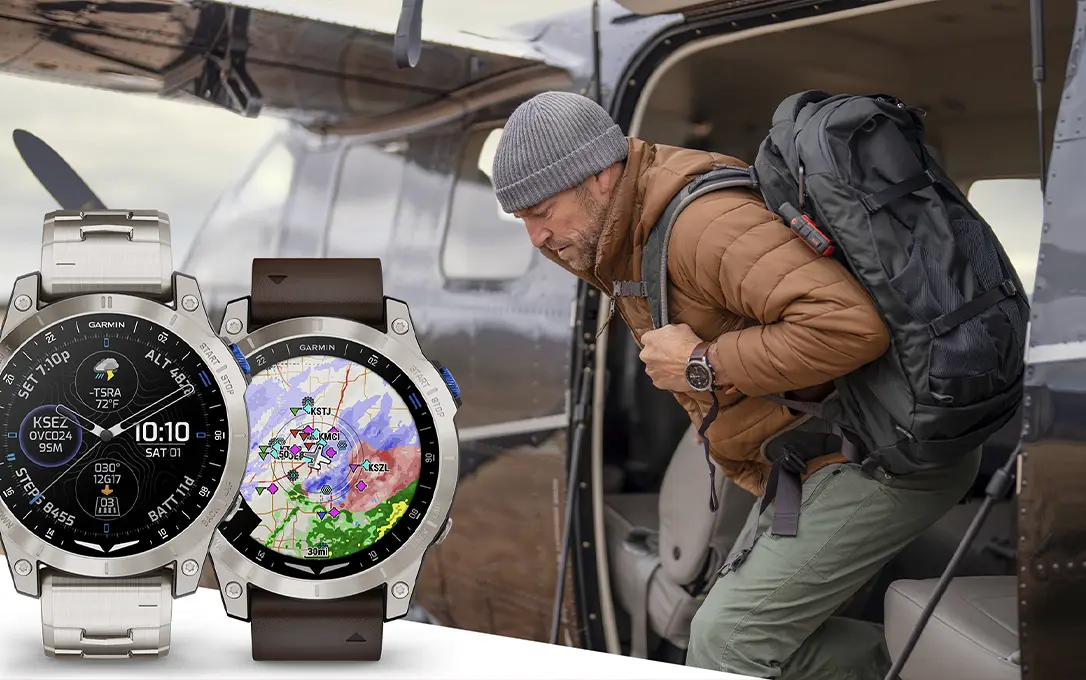 Garmin D2 Mach 1 with Vented Titanium Bracelet
