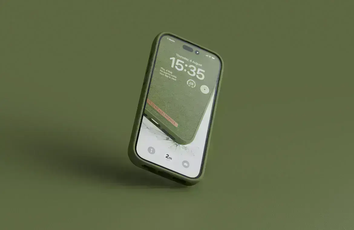 Чехол Njord Suede Comfort+ Case for iPhone 14 Pro Max - Camel (NA44CM04)