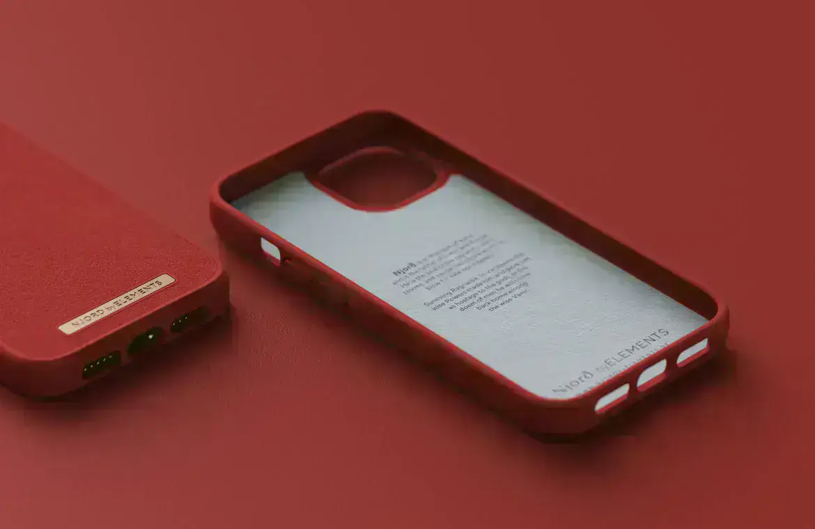 Чехол Njord Suede Comfort+ Case for iPhone 14 Pro Max - Camel (NA44CM04)