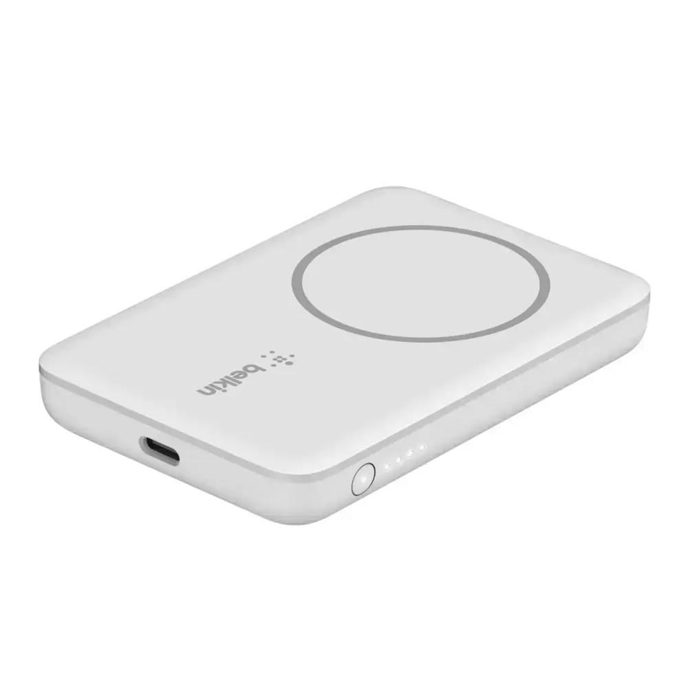 Портативний зарядний пристрій Belkin BOOST↑CHARGE™ MagSafe Magnetic Wireless Power Bank 2500mAh - White (BPD002btWH)