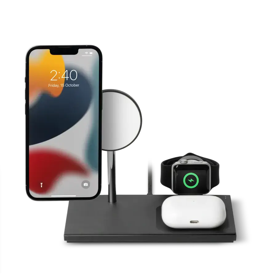 Бездротовий зарядний пристрій Native Union Snap 3-in-1 Magnetic Wireless Charger Black (SNAP-3IN1-BLK-EU)