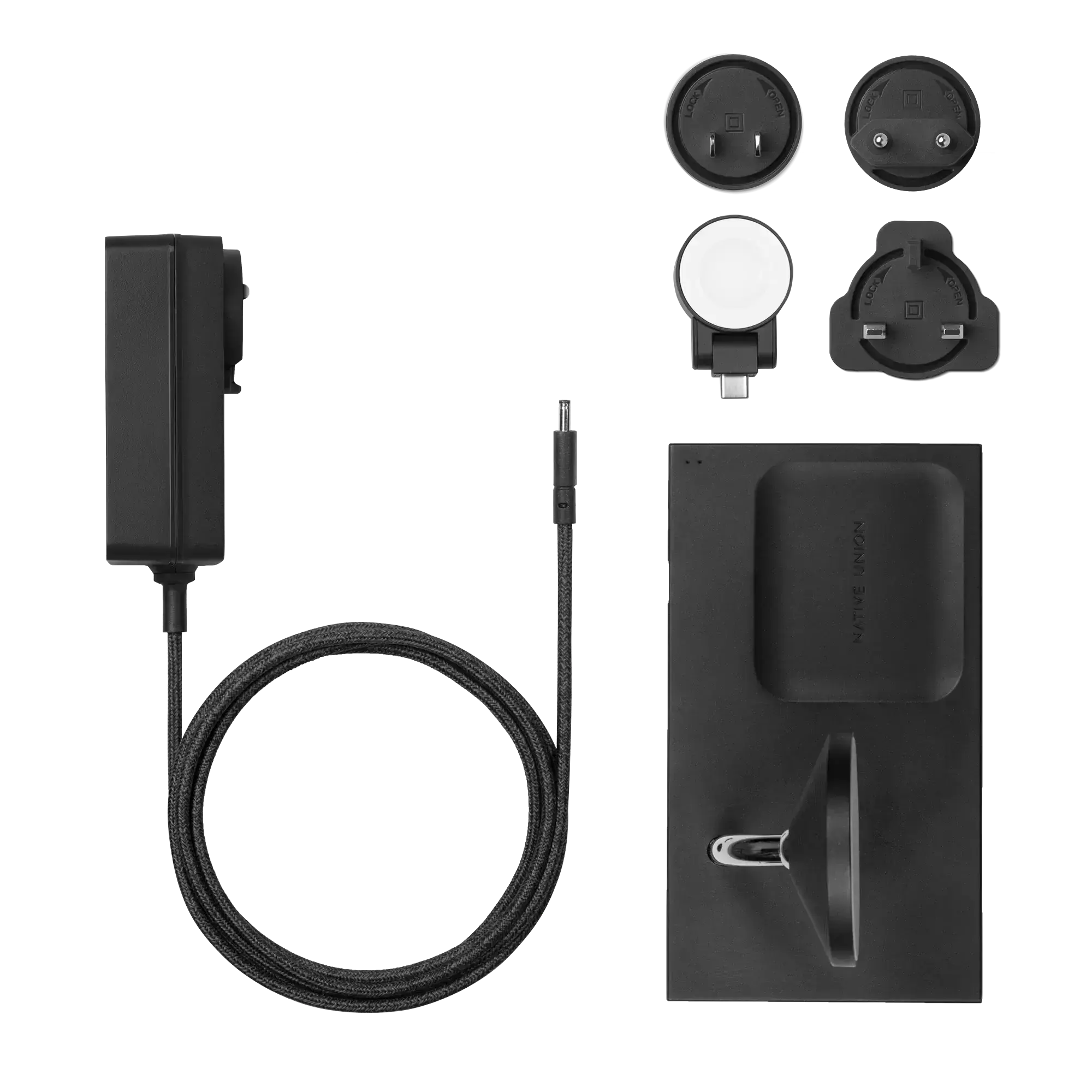 Беспроводное зарядное устройство Native Union Snap 3-in-1 Magnetic Wireless Charger Black (SNAP-3IN1-BLK-EU)