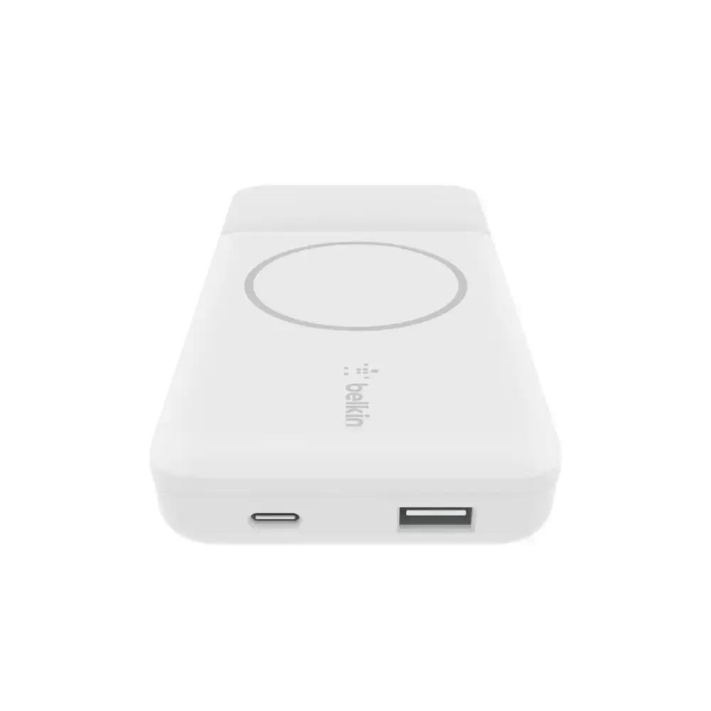 Портативний зарядний пристрій Belkin BOOST↑CHARGE™ MagSafe Magnetic Portable Wireless Charger 10,000mAh - White (BPD001btWH)