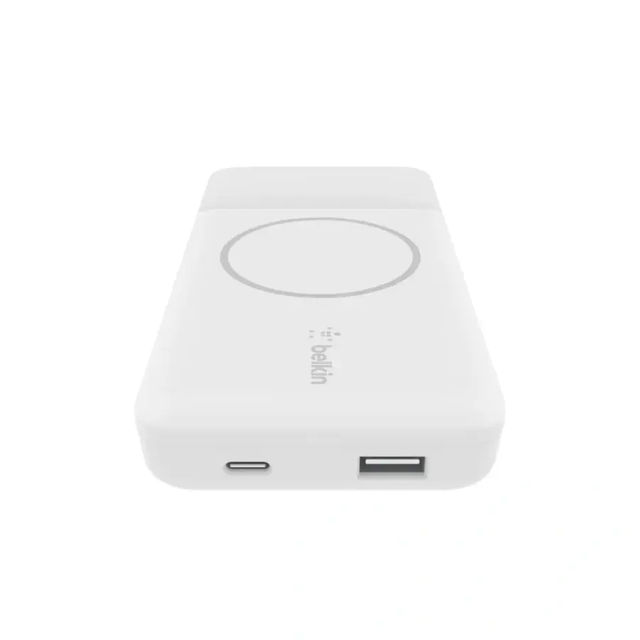 Портативний зарядний пристрій Belkin BOOST↑CHARGE™ MagSafe Magnetic Portable Wireless Charger 10,000mAh - White (BPD001btWH)