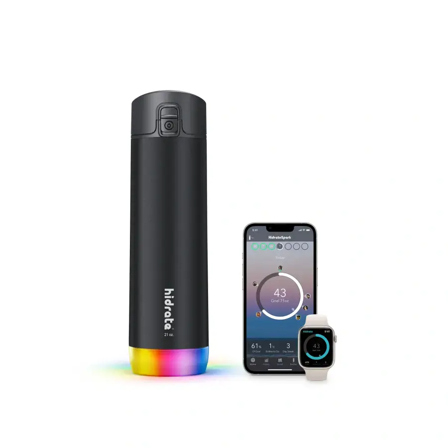 Розумна пляшка для води HidrateSpark PRO STEEL 21 oz/621 ml - Black (HI-009-002)