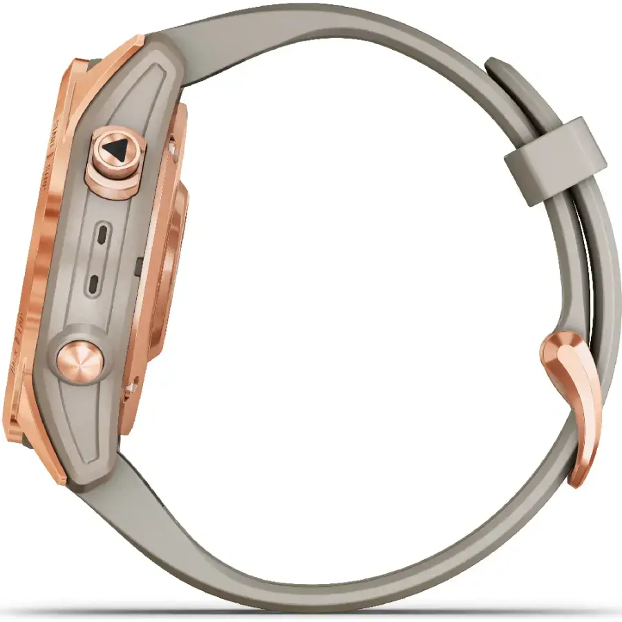 Смарт-годинник Garmin Fenix 7S Solar Rose Gold with Light Sand Band (010-02539-10/11)